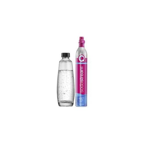 SodaStream Wassersprudler-Flasche , Schwarz , Glas , 1 l,1000 ml , 19.5x10x28.5 cm , Geschirr, Wasseraufbereitung, Wassersprudler