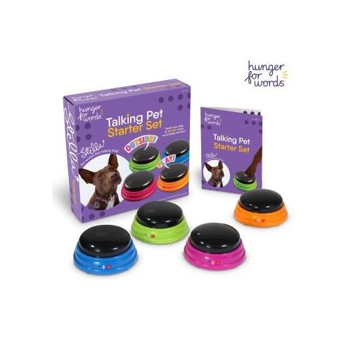 Hunger For Words Talking Pet Starter Set | aufnahmefähige Tasten für Hunde