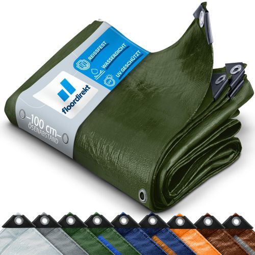 Abdeckplane 240g/m² verschiedene Farben & Größen Grün 1000x1200 cm