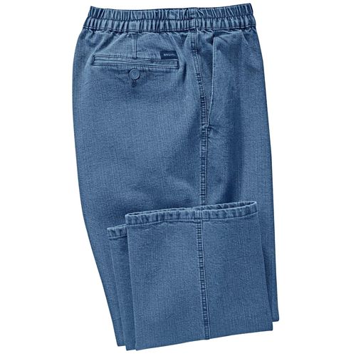 Dehnbund-Jeans BRÜHL Gr. 31, Unterbauchgrößen, blau (blau, bleached) Herren Jeans