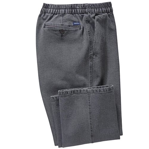 Dehnbund-Jeans BRÜHL Gr. 28, Unterbauchgrößen, grau (grau, denim) Herren Jeans