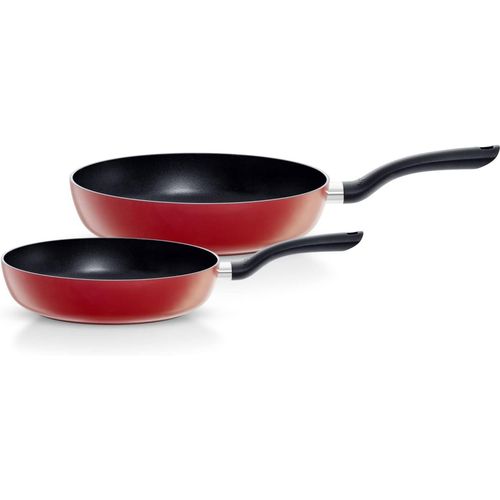 Pfannen-Set FISSLER "Cenit Red" Pfannen Gr. Ø 28cm, rot antihaftbeschichtet