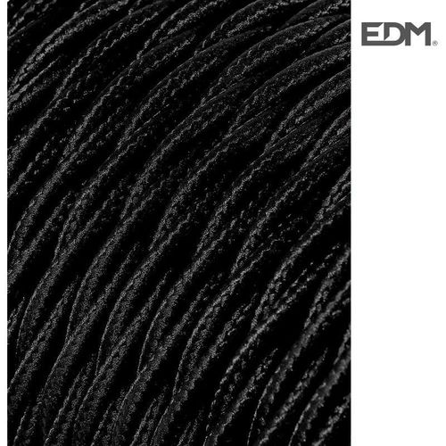 Cable textil trenzado 2x0,75mm C-41 negro seda 25m