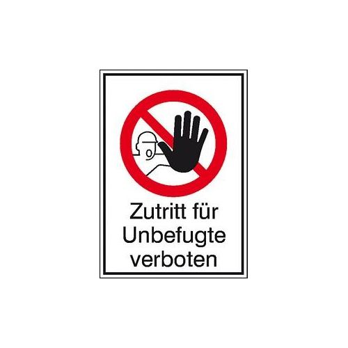 SafetyMarking® Verbotsschild "Zutritt für Unbefugte verboten" rechteckig 26,2 x 37,1 cm