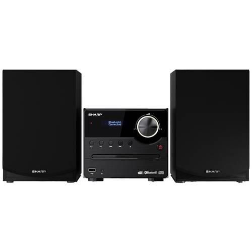 Sharp XL-B517D Stereoanlage Bluetooth®, AUX, DAB+, USB, UKW, Inkl. Fernbedienung 45 W Schwarz, Holz