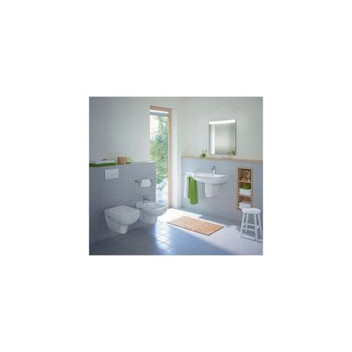 Duravit Wand-Bidet D-CODE mit Überlauf, Hahnlochbank, 355 x 545 mm, 1 Hahnloch weiß