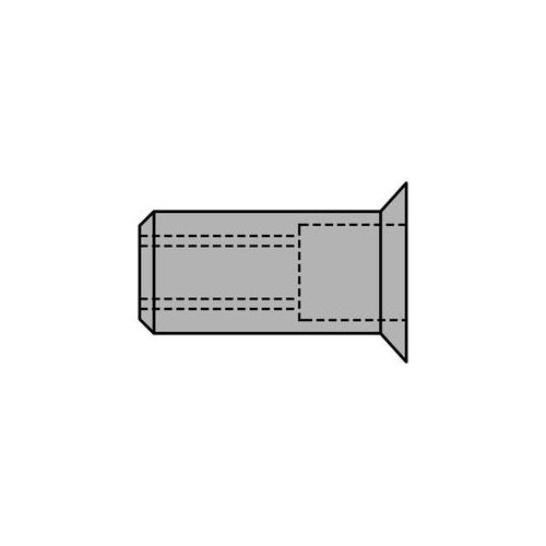 Gesipa Blindnietmuttern Alu Senkkopf M 4 x 6 x 12