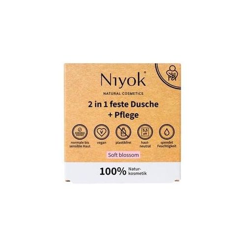 Niyok - 2in1 feste Dusche+Pflege - Soft blossom Duschgel 80 g