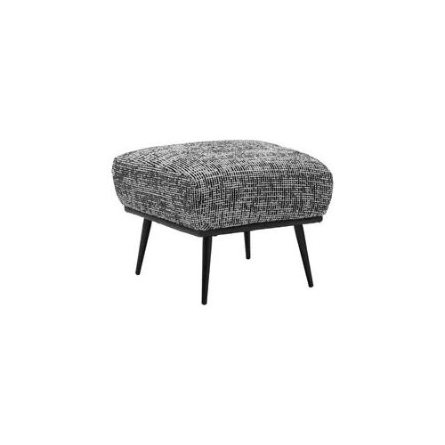 Hocker Somy Chenille Schwarz/Weiß