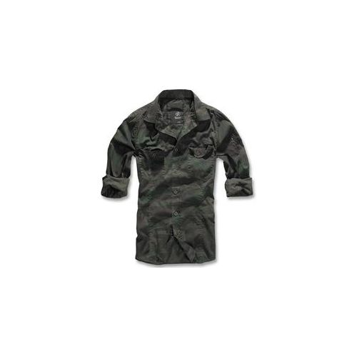 Brandit Men Slim Shirt Hemd woodland, Größe 5XL