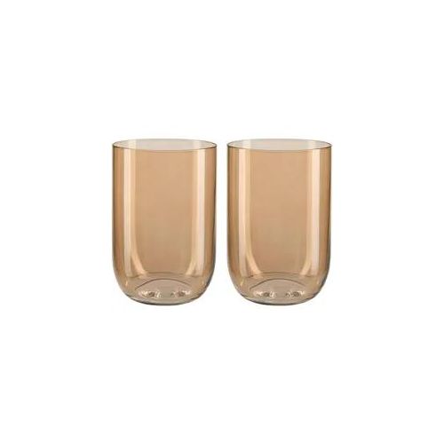 like.Villeroy & Boch Longdrinkglas , Braun , Glas , 2-teilig , 385 ml , Gläser, Trinkgläser