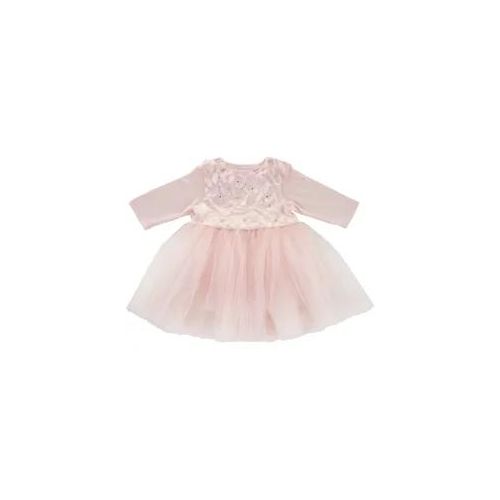 Patinio Festtagsbekleidung , Rosa , Textil , Blume , Gr. 62 , female , Made in EU, Oeko-Tex® Standard 100 , Langarm, Taufkleid , Babykleidung, Festliche Babybekleidung