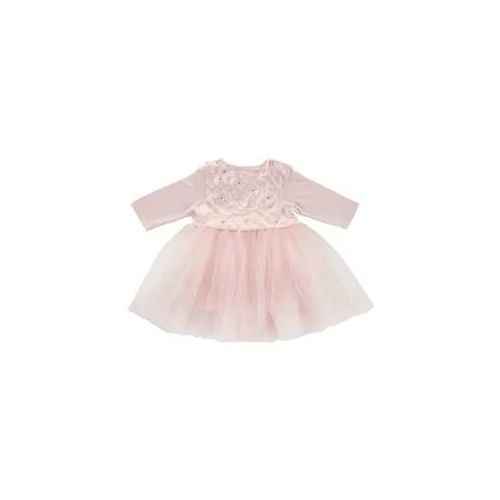 Patinio Festtagsbekleidung , Rosa , Textil , Blume , Gr. 80 , female , Made in EU, Oeko-Tex® Standard 100 , Langarm, Taufkleid , Babykleidung, Festliche Babybekleidung