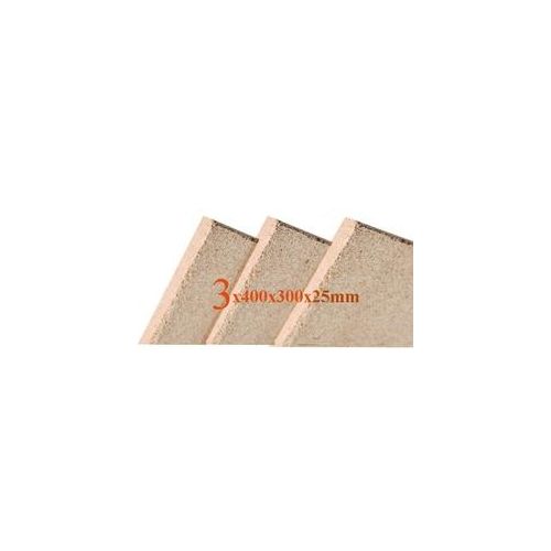 3x Vermiculite Brandschutzplatten | 400x300x25mm | Schamotte-Ersatz