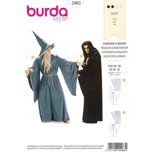 burda Schnitt 2483 "Zauberer & Magier"