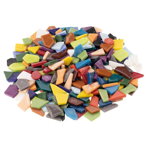 Fantasy Glas-Mosaik, polygonal, bunt, 10–20 mm, 500 g