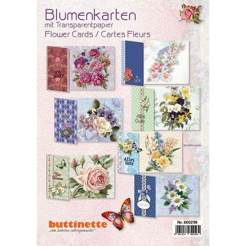 3D-Bastelmappe "Blumenkarten", für 10 Karten