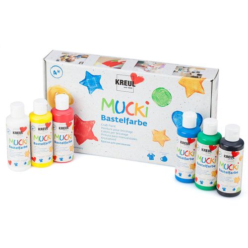 Kreul Mucki Bastelfarben, 6x 80 ml