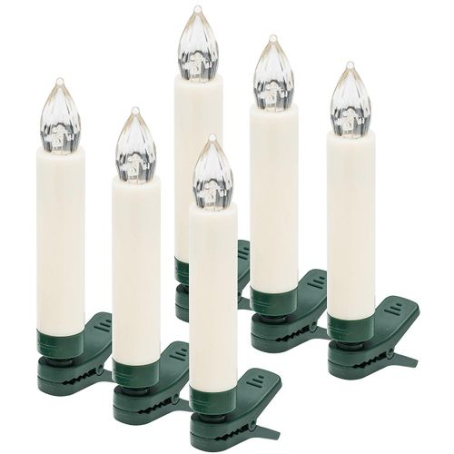 LED-Christbaumkerzen, Erweiterungspackung, 6 Kerzen, batteriebetrieben