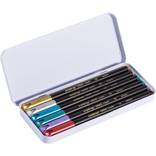 edding Filzstifte "Metallic", 6 Stifte