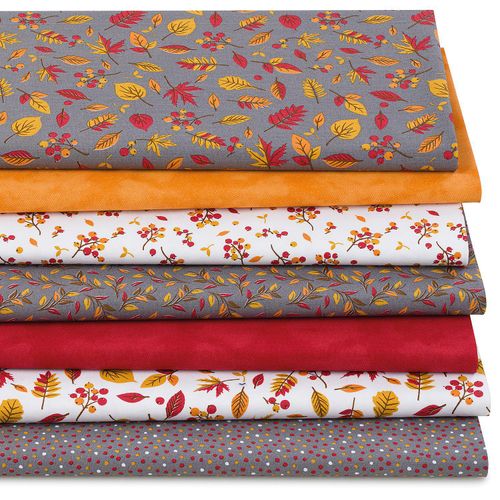 Patchwork- und Quiltpaket "Herbstzeit", grau-color