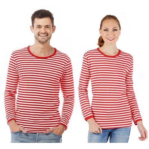 Langärmeliges Ringelshirt "Red Stripes" unisex
