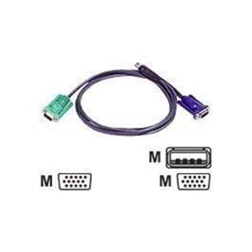 ATEN KVM-kabel SPHD15 männlich für HD15 männlich & USB Typ