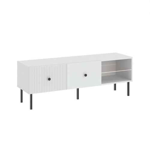 TV-Ständer HASKEL - weiß + schwarz