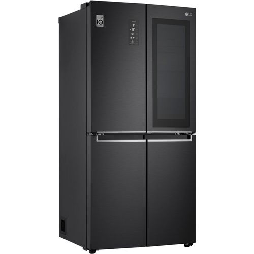 LG Multi Door, E (A-G), schwarz (mattschwarz), B:83,5cm H:178,7cm T:73,4cm, Kühlschränke, InstaView™