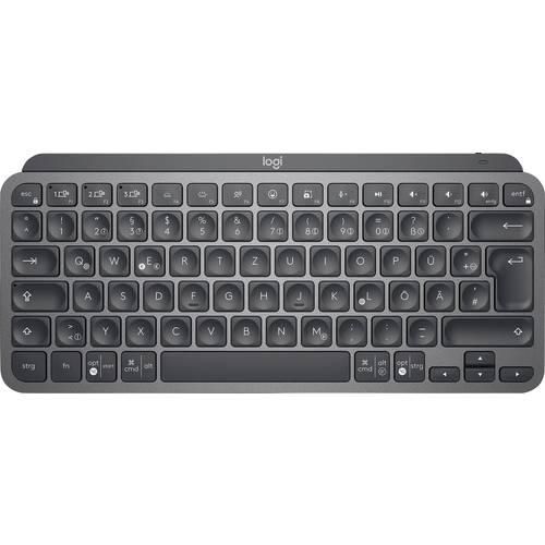 Logitech MX Keys Mini Bluetooth® Tastatur Deutsch, QWERTZ Graphit Beleuchtet, Geräuscharme Tasten, Multipair-Funktion, Wiederaufladbar