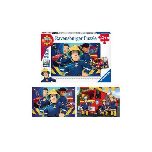 Ravensburger Feuerwehrmann Sam Sam hilft dir in der Not Puzzle, 2 x 24 Teile