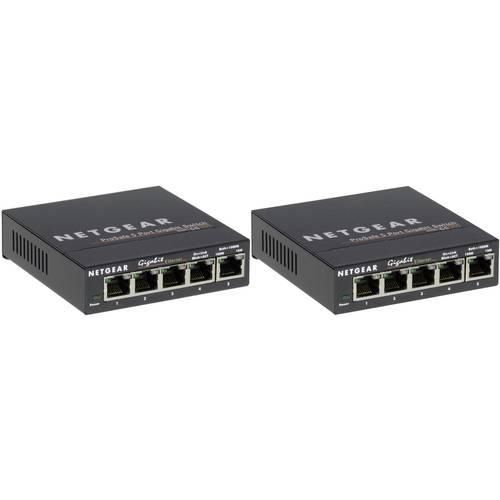 NETGEAR GS105GE Netzwerk Switch 5 Port 1 GBit/s 2 St.