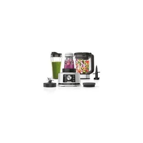 Ninja Mixer 2 1 Liter 3-in-1-Gerät 1.200-Watt-Motor Smart Torque Auto-iQ-Technologie Nutri-Becher silber CB350EU