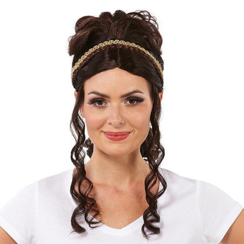 Lockenperücke "Griechin", braun