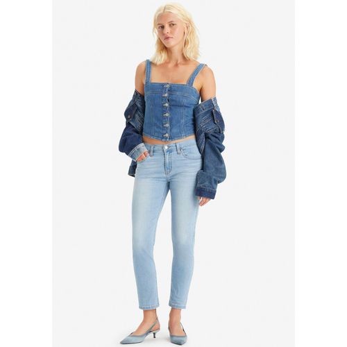 Boyfriend-Jeans LEVI'S "MID RISE BOYFRIEND" Gr. 32, Länge 30, blau (cool friends from co) Damen Jeans