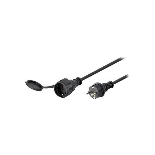 Pro goobay - power cable - Power (CEE 7/4) - Type F Plug - 10 m - Schwarz