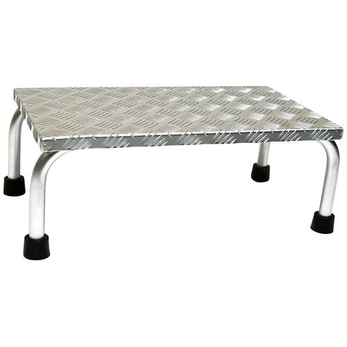 SZ METALL Trittleiter Leitern Aluminium, 1-stufig Gr. B/H/L: 61cm x 20cm x 31cm, grau (aluminiumfarben)