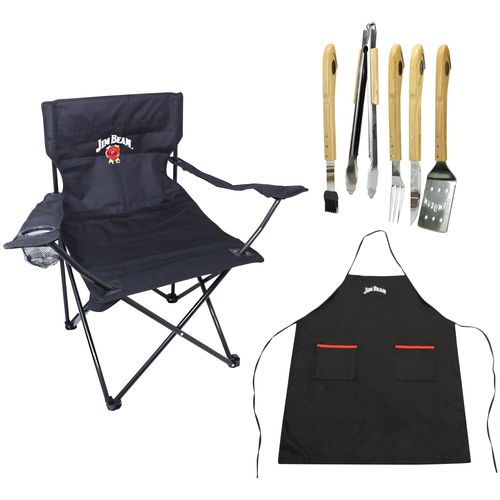 Grillbesteck-Set JIM BEAM BBQ Grillbesteck-Sets schwarz (schwarz, rot)