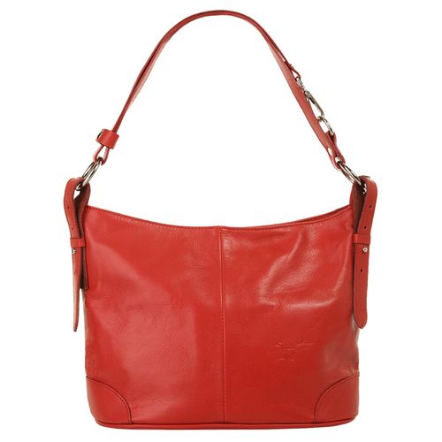 Umhängetasche SAMANTHA LOOK Gr. B/H/T: 33cm x 25cm x 15cm onesize, rot Damen Taschen echt Leder, Made in Italy