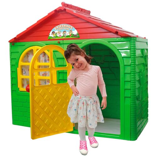 Spielhaus JAMARA "Little Home" Spielhäuser grün (grün/rot) Kinder BxTxH: 130x78x120 cm