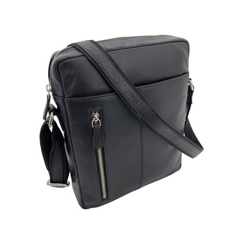 Schultertasche CASUAL LOOKS, Damen, Gr. B/H/T: 28cm x 23cm x 6cm, schwarz, Leder, unifarben, Taschen