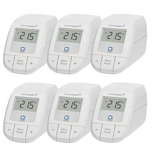 HOMEMATIC IP Heizkörperthermostat "6er Set basic" Heizkörperthermostate weiß (grundfarbe)