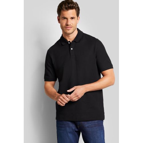 Poloshirt BUGATTI, Herren, Gr. M, schwarz, 100% Baumwolle, casual, normal, ohne Ausschnitt, Kurzarm Rippbündchen, Shirts, mit körpernaher Passform