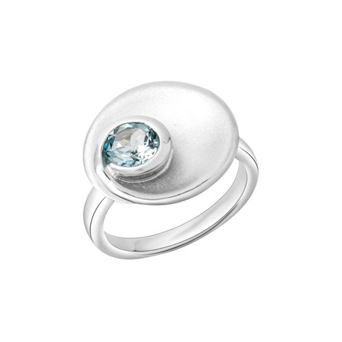 Fingerring CELESTA Fingerringe Gr. 054 (17,2), Silber 925 (Sterlingsilber), silberfarben (silbergrau, blau) Damen