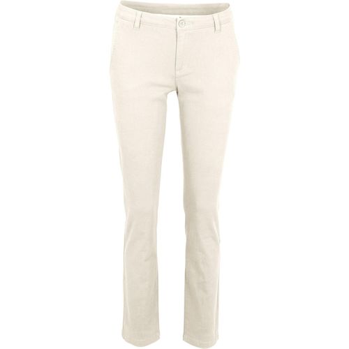 Röhrenhose HEINE Gr. 46, Normalgrößen, beige (ecru) Damen Hosen