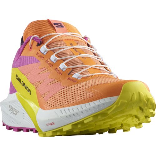 Trailrunningschuh SALOMON "SENSE RIDE 5", Gr. 42, orange (orange, pink), Mesh, sportlich, Schuhe, Trailrunningschuhe