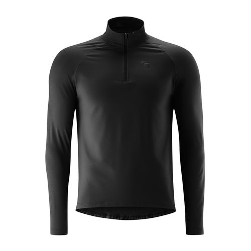 Radtrikot GONSO "Essential Jersey Longsleeve M" Gr. XL, schwarz Herren Trikots Fahrradtrikot langarm, Midlayer Trikot