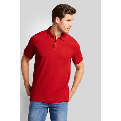 Poloshirt BUGATTI, Herren, Gr. L, rot, 100% Baumwolle, casual, normal, ohne Ausschnitt, Kurzarm Rippbündchen, Shirts, mit körpernaher Passform