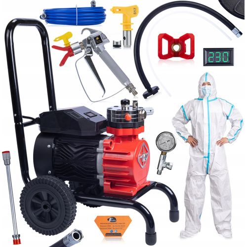 Rosfix Red Strong Storm 1100 RSS05 3500 W 22 MPA 18 l/min Lackiereinheit + Overall