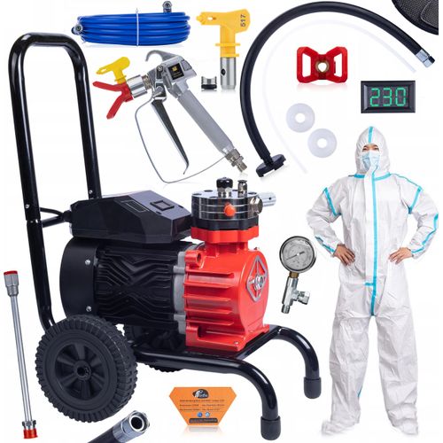 Rosfix Red Strong Storm 1100 RSS05 3500W 22MPA 18L/min Lackiereinheit + Overall + 2x Dichtungen